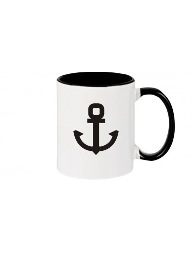 Kaffeepott Anker Boot Skipper Kapitän, schwarz