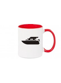 Kaffeepott Motorboot, Yacht, Boot, Skipper, Kapitän