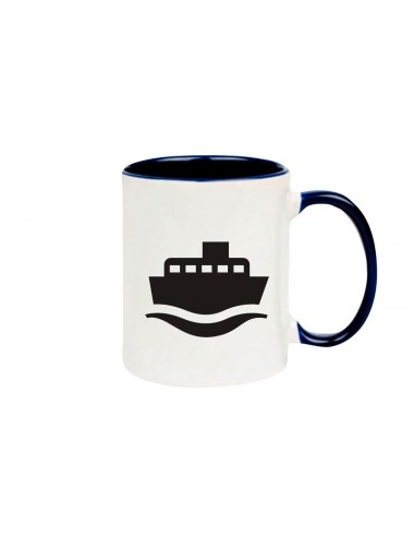 Kaffeepott Frachter, Matrose, Übersee, Skipper, Kapitän, blau