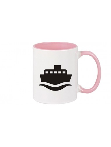 Kaffeepott Frachter, Matrose, Übersee, Skipper, Kapitän, rosa