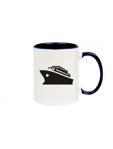 Kaffeepott Kreuzfahrt, Schiff, Passagierschiff, blau