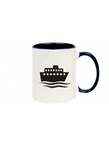 Kaffeepott Übersee, Kreuzfahrtschiff, Passagierschiff, blau