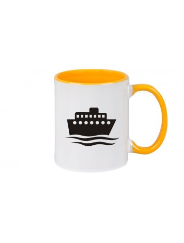 Kaffeepott Übersee, Kreuzfahrtschiff, Passagierschiff, gelb