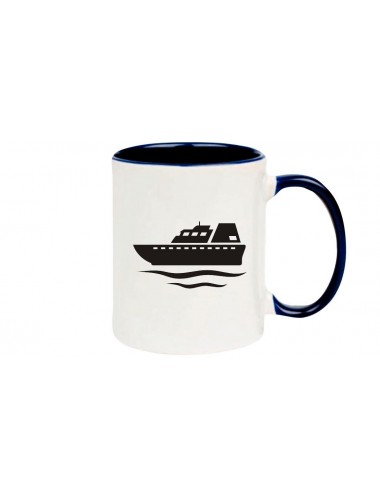 Kaffeepott Yacht, Übersee, Skipper, Kapitän, blau