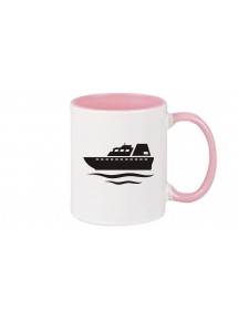Kaffeepott Yacht, Übersee, Skipper, Kapitän, rosa