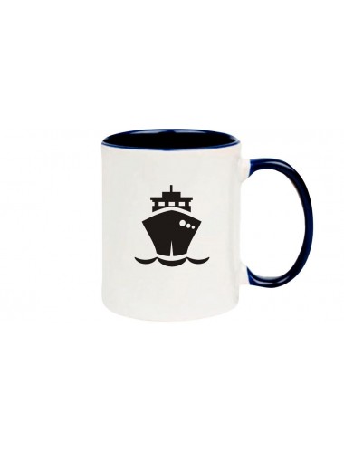 Kaffeepott Frachter, Übersee, Boot, Kapitän, blau