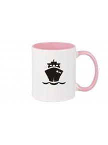 Kaffeepott Frachter, Übersee, Boot, Kapitän, rosa