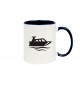 Kaffeepott Motorboot, Yacht, Boot, Kapitän, blau