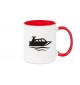 Kaffeepott Motorboot, Yacht, Boot, Kapitän, rot