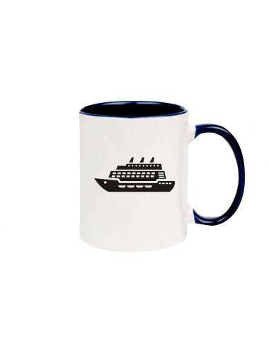 Kaffeepott Kreuzfahrtschiff, Passagierschiff, blau