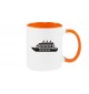 Kaffeepott Kreuzfahrtschiff, Passagierschiff, orange