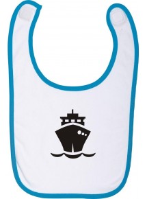 Babylatz Frachter, Übersee, Boot, Kapitän, hellblau