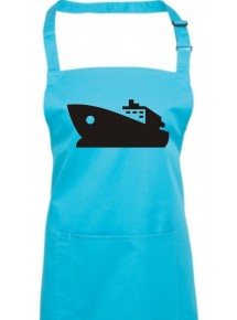 Kochschürze, Yacht, Boot, Skipper, Kapitän, turquoise