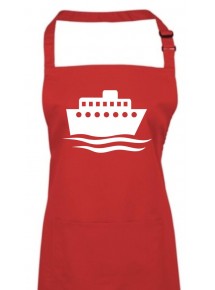 Kochschürze, Übersee, Kreuzfahrtschiff, Passagierschiff, rot