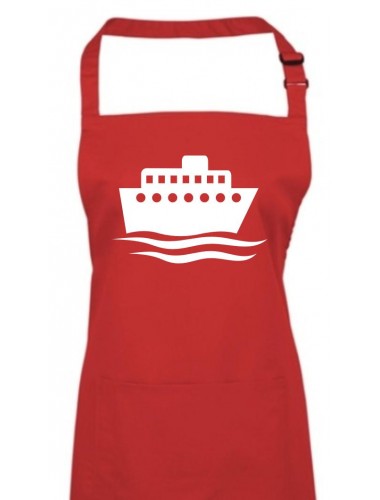 Kochschürze, Übersee, Kreuzfahrtschiff, Passagierschiff, rot