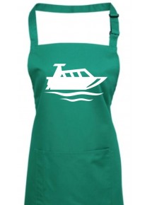 Kochschürze, Motorboot, Yacht, Boot, Kapitän, emerald
