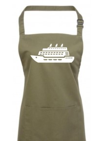 Kochschürze, Kreuzfahrtschiff, Passagierschiff, olive