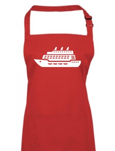 Kochschürze, Kreuzfahrtschiff, Passagierschiff, rot
