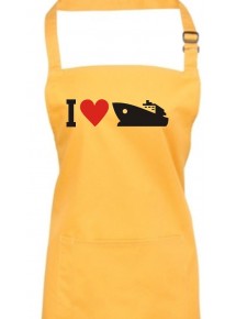 Kochschürze, I Love Yacht, Boot, Kapitän, Skipper, sunflower