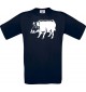 Cooles Kinder-Shirt Tiere Schwein Eber Sau Ferkel, blau, 104