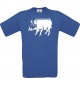 Cooles Kinder-Shirt Tiere Schwein Eber Sau Ferkel, royalblau, 104