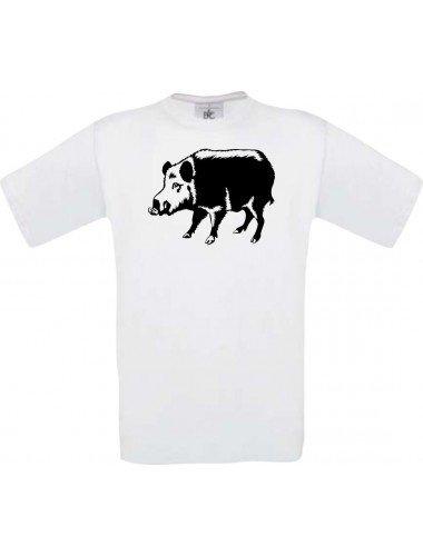 Cooles Kinder-Shirt Tiere Schwein Eber Sau Ferkel, weiss, 104