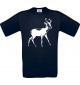 Cooles Kinder-Shirt Tiere Rehbock, Reh, blau, 104