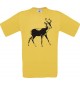 Cooles Kinder-Shirt Tiere Rehbock, Reh, gelb, 104