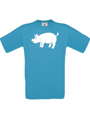 Cooles Kinder-Shirt Tiere Schwein, Eber, Sau, Ferkel, atoll, 104