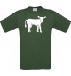 Cooles Kinder-Shirt Tiere Kuh, Bulle, dunkelgruen, 104