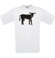 Cooles Kinder-Shirt Tiere Kuh, Bulle, weiss, 104