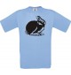 Cooles Kinder-Shirt Tiere Hase, Rammler, Häschen, hellblau, 104