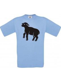 Cooles Kinder-Shirt Tiere Schäfchen, Schaf, hellblau, 104