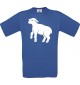 Cooles Kinder-Shirt Tiere Schäfchen, Schaf, royalblau, 104