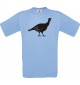 Cooles Kinder-Shirt Tiere Rebhuhn, Huhn, hellblau, 104