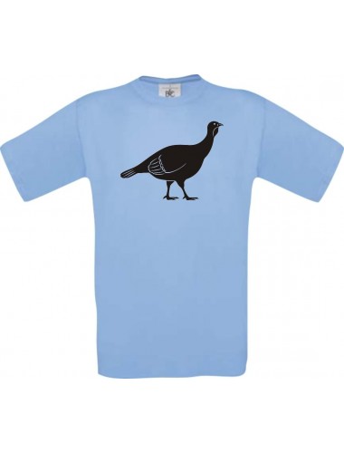 Cooles Kinder-Shirt Tiere Rebhuhn, Huhn, hellblau, 104