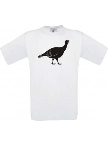Cooles Kinder-Shirt Tiere Rebhuhn, Huhn, weiss, 104