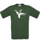 Cooles Kinder-Shirt Tiere Wildgans, Duck, Ente, Goose, dunkelgruen, 104