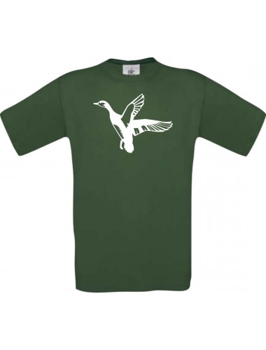 Cooles Kinder-Shirt Tiere Wildgans, Duck, Ente, Goose, dunkelgruen, 104