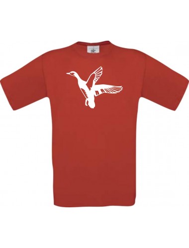 Cooles Kinder-Shirt Tiere Wildgans, Duck, Ente, Goose, rot, 104