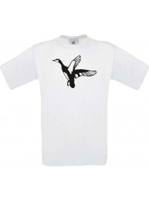Cooles Kinder-Shirt Tiere Wildgans, Duck, Ente, Goose, weiss, 104