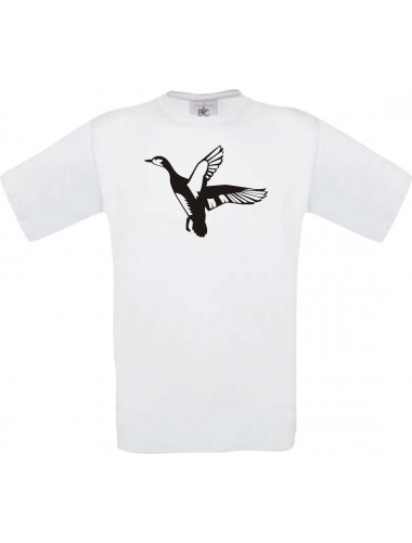 Cooles Kinder-Shirt Tiere Wildgans, Duck, Ente, Goose, weiss, 104