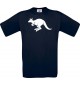 Cooles Kinder-Shirt Tiere Känguru Roo, blau, 104