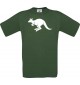Cooles Kinder-Shirt Tiere Känguru Roo, dunkelgruen, 104