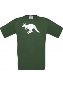 Cooles Kinder-Shirt Tiere Känguru Roo, dunkelgruen, 104