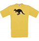 Cooles Kinder-Shirt Tiere Känguru Roo, gelb, 104