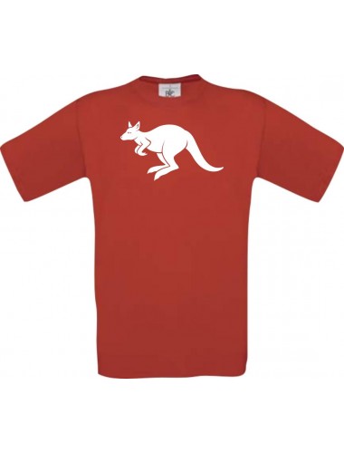 Cooles Kinder-Shirt Tiere Känguru Roo, rot, 104