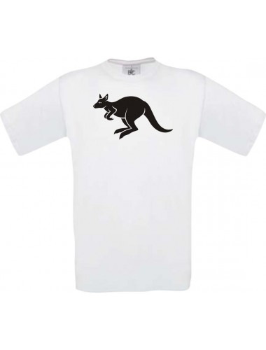 Cooles Kinder-Shirt Tiere Känguru Roo, weiss, 104