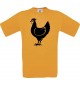 Cooles Kinder-Shirt Tiere Hahn, Chicken, orange, 104