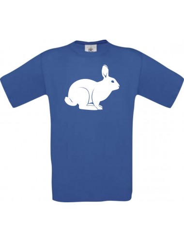 Cooles Kinder-Shirt Tiere Hase, Rammler, Häschen, royalblau, 104